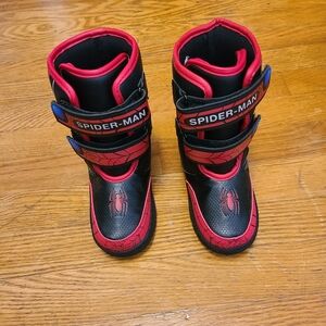 Spiderman Kids Boots - Black, Red, and Blue